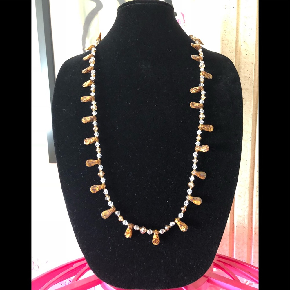 TIGER DAGGER BEADED NECKLACE.